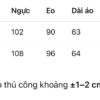 Bảng size